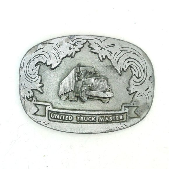 United Truck Master Belt Buckle Vintage Trucker - Picture 1 of 4